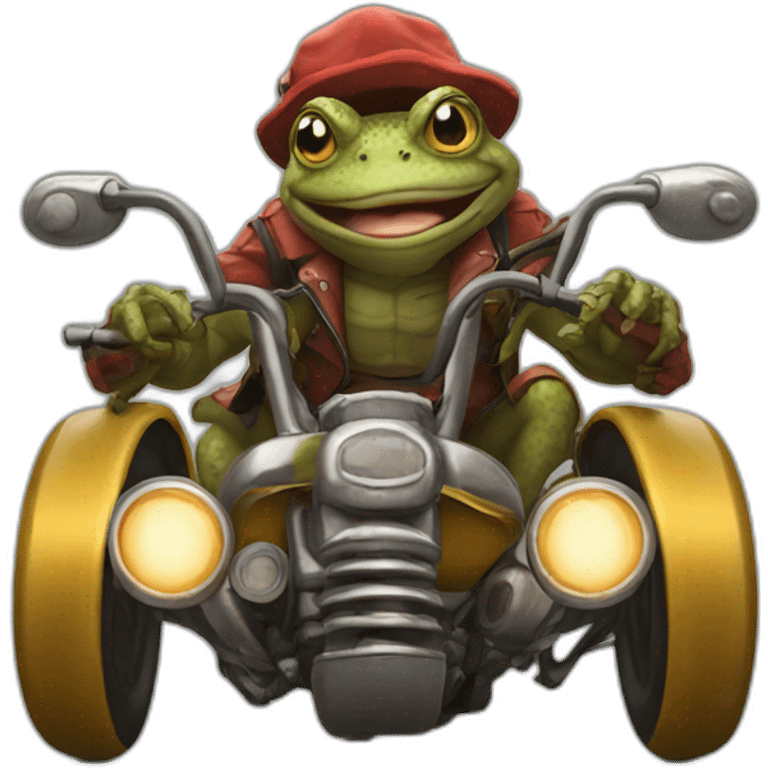 Hell toad motorbike riders emoji