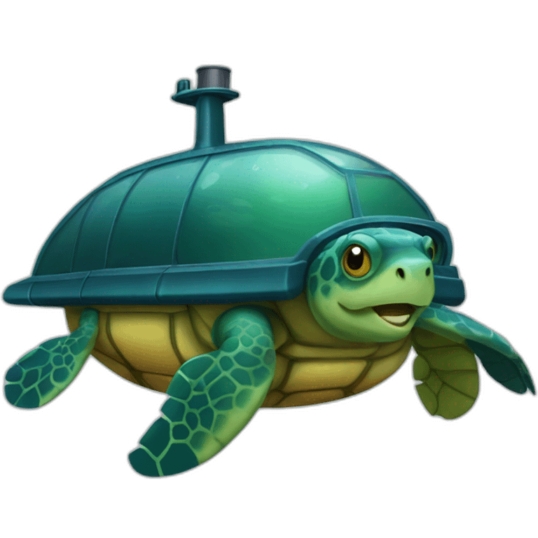 Submarine turtle emoji