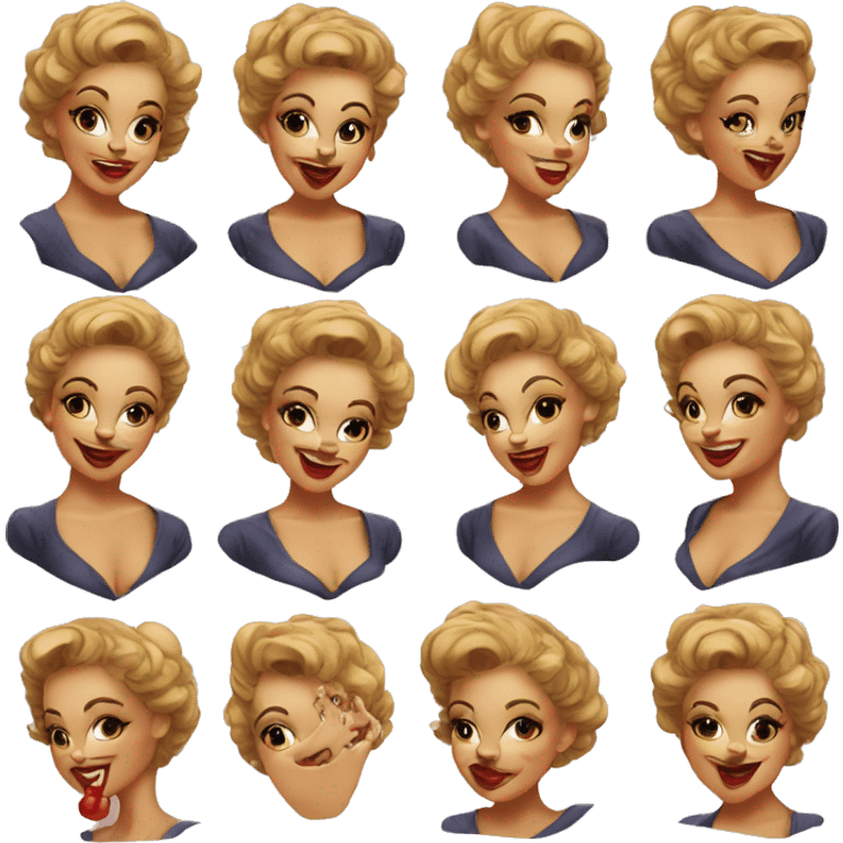 Pin up girl emoji