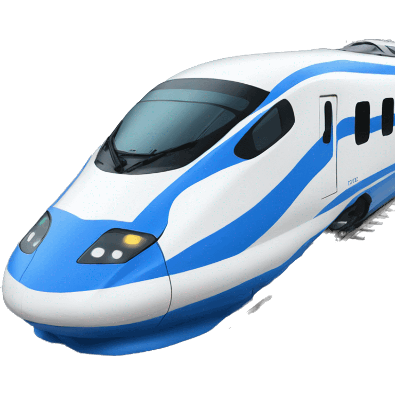 High Speed Train in Blue emoji