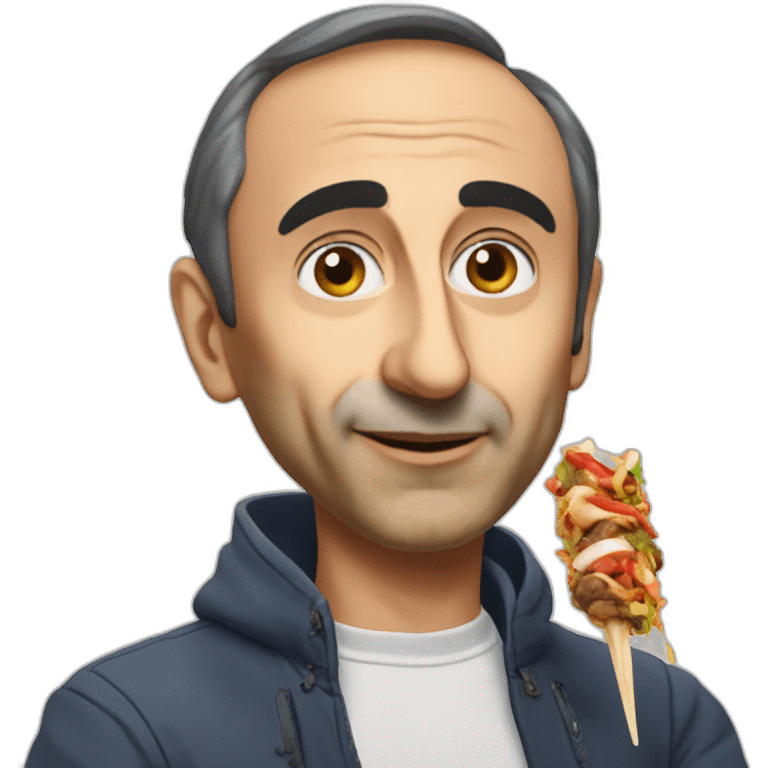 Eric zemmour qui mange un kebab emoji