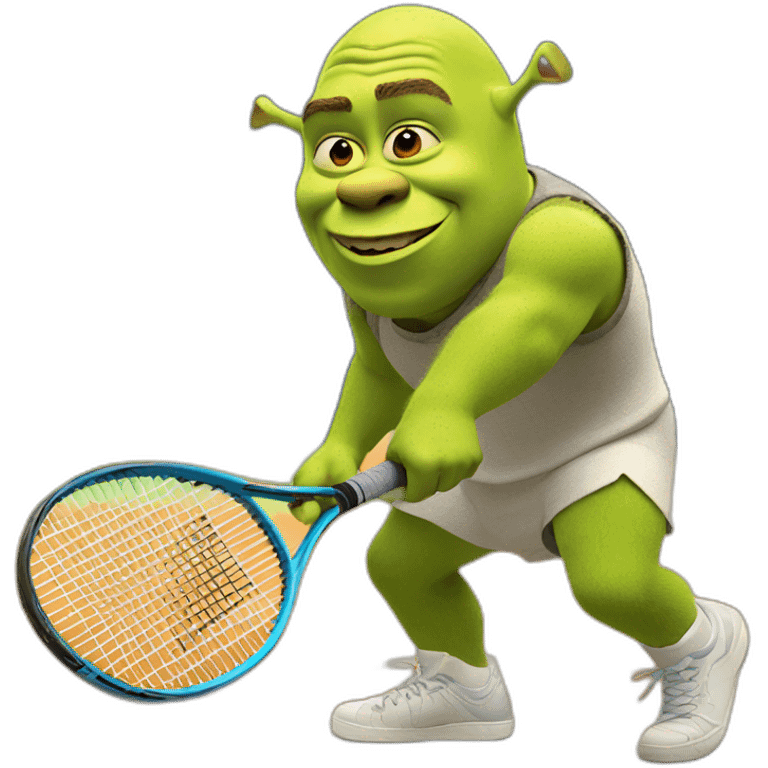 Shrek playing tennis  emoji