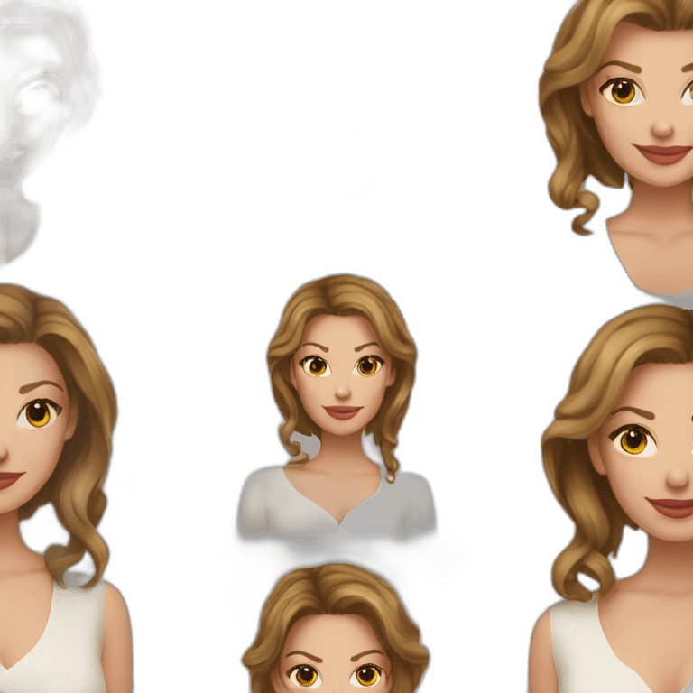 Katherine Heigl with brown and medium length hair emoji