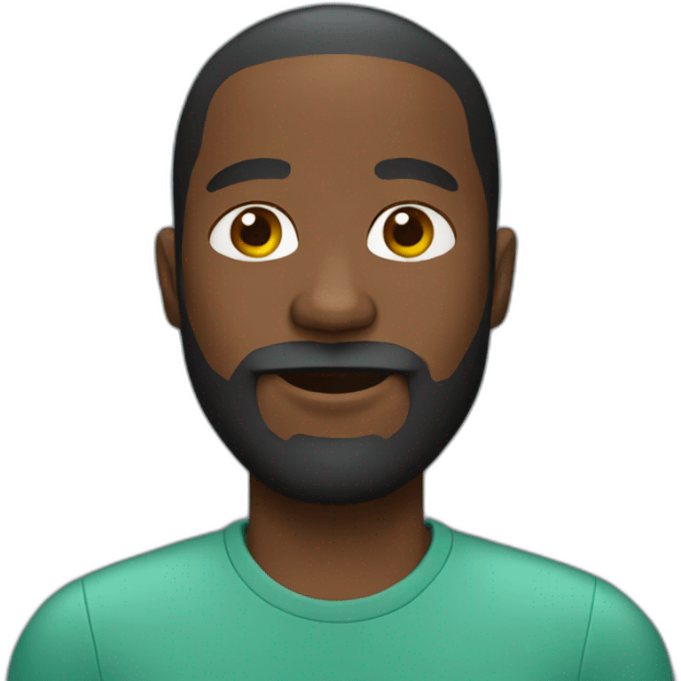 Black man with beard emoji