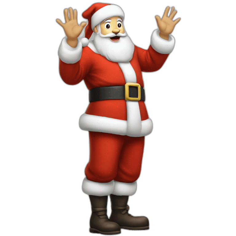 Full height Actively gesturing with hands pale skin Santa Claus emoji