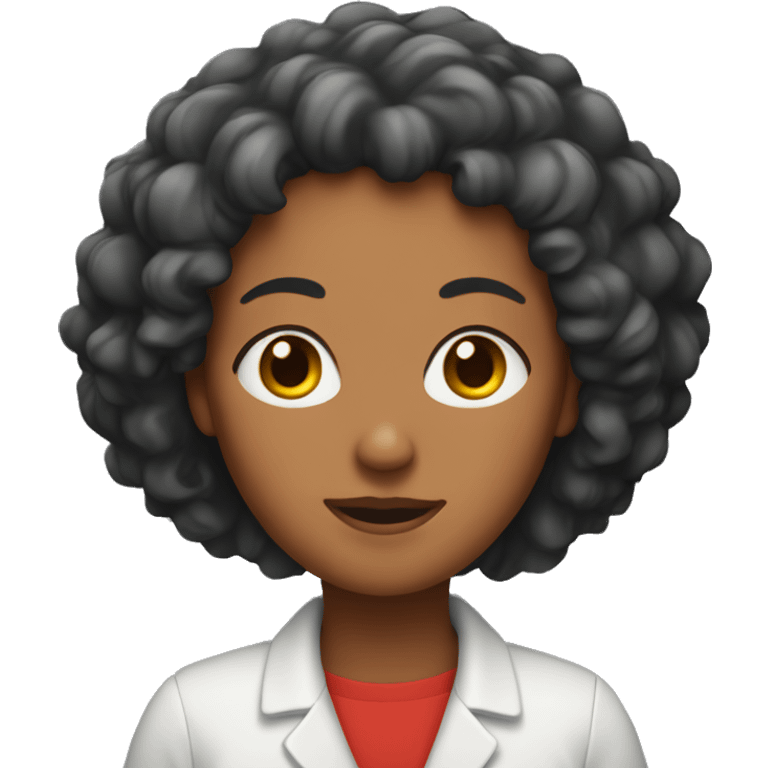 red curly Middle-aged woman,Black emoji