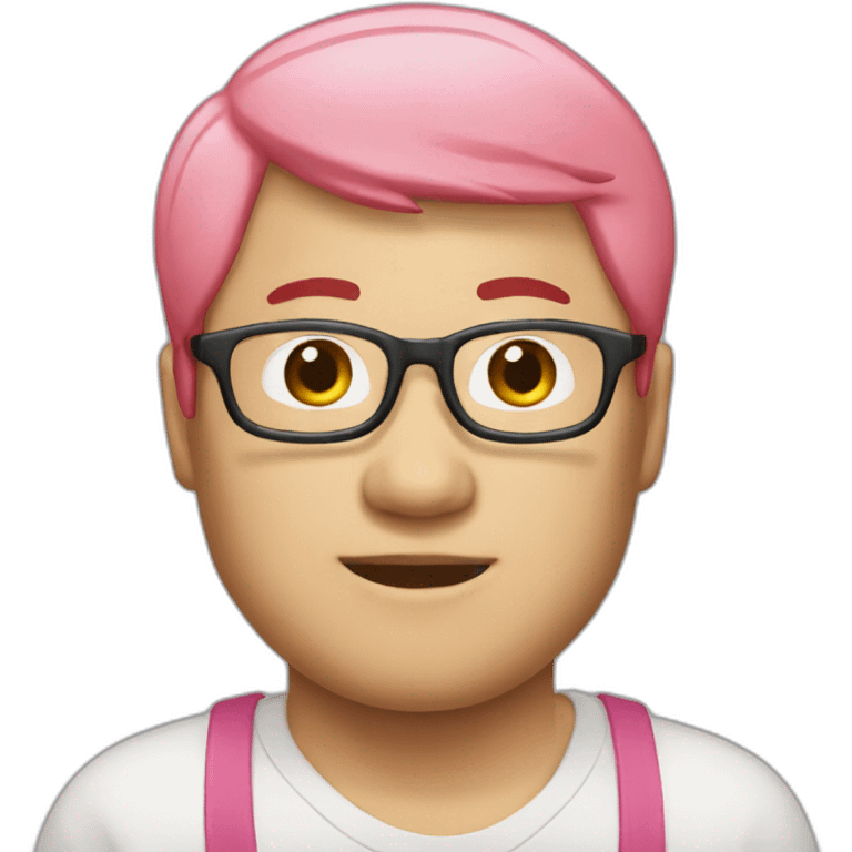 pinkhair-fat-japanese-man-redspectacle emoji