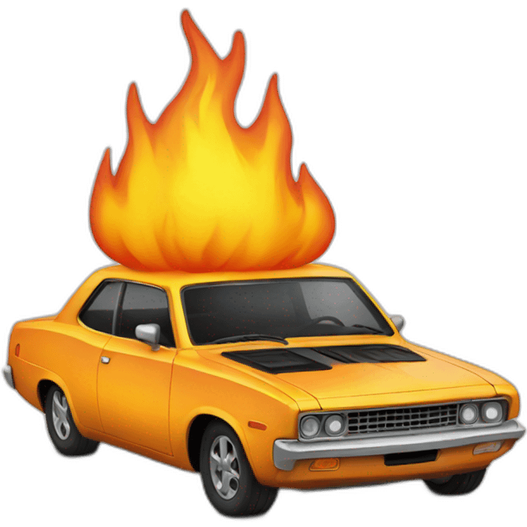 Car en feu emoji