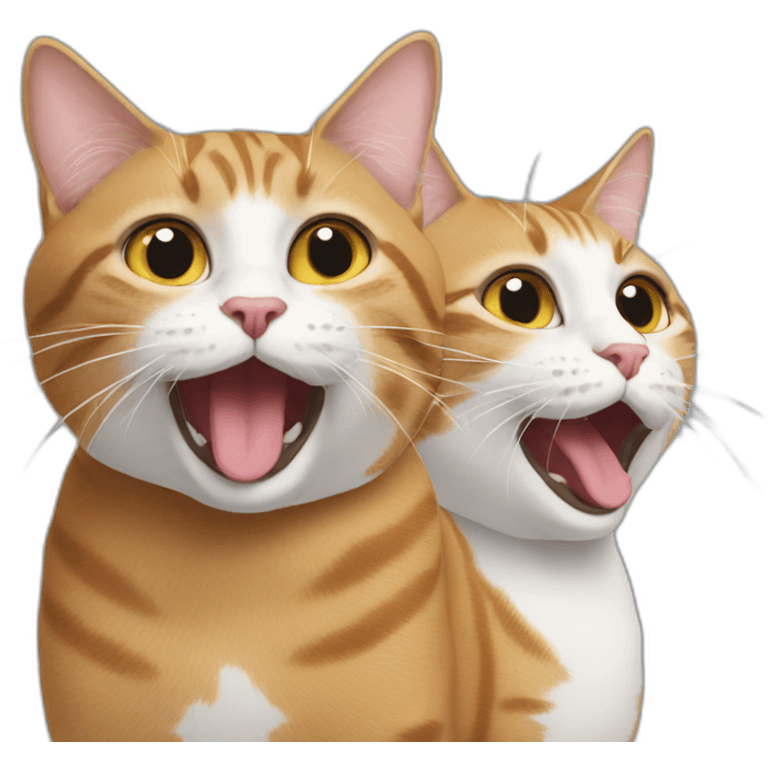 2 cats in gag emoji