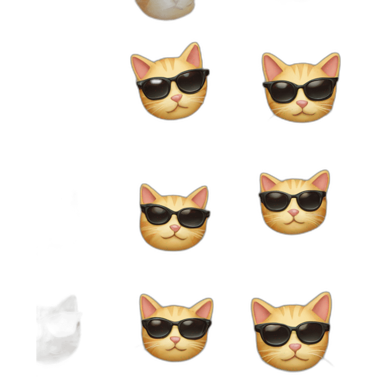 Cat with sunglasses emoji