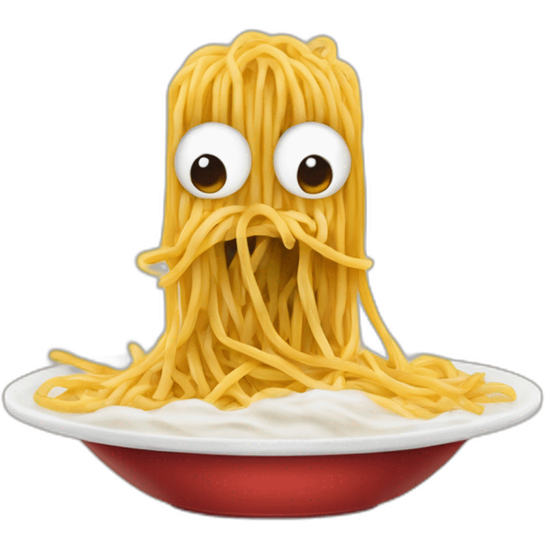 Zahnbürste mit Spaghetti emoji