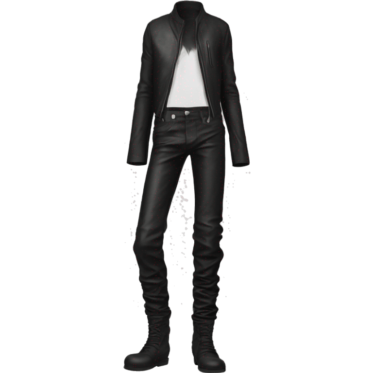 rick owens dark leather pants emoji