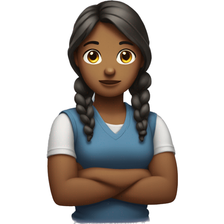 Girl with arms crossed  emoji