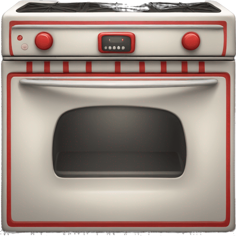 Realistic red vintage oven emoji