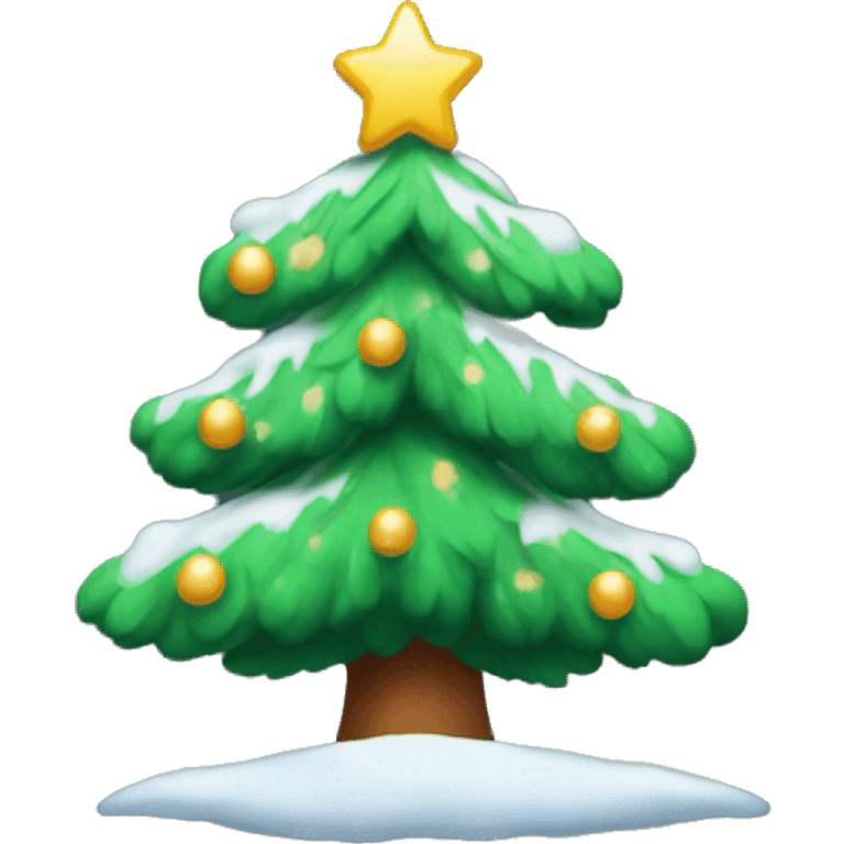 Christmastree Whit snow emoji