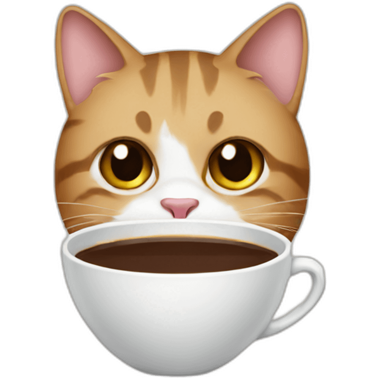 cat, coffee emoji