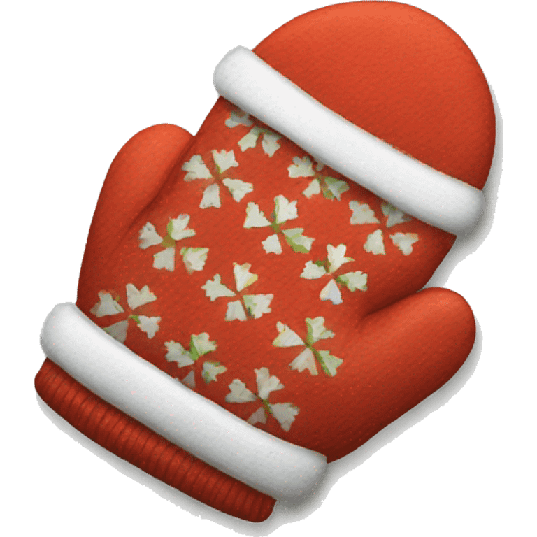 Christmas mittens emoji