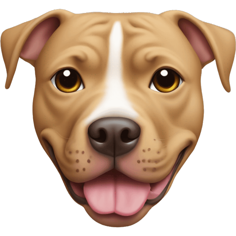 Tan American pit bull terrier emoji