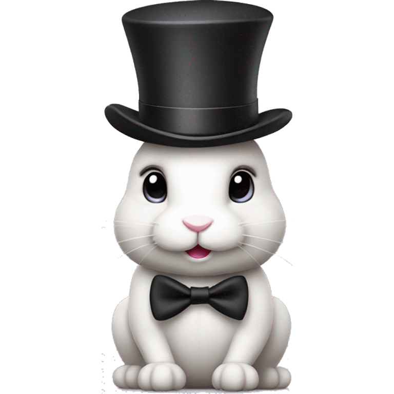 bunny with top hat emoji