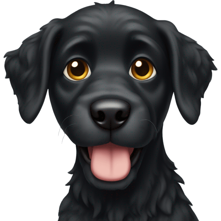 Shnoodle giant black dog emoji