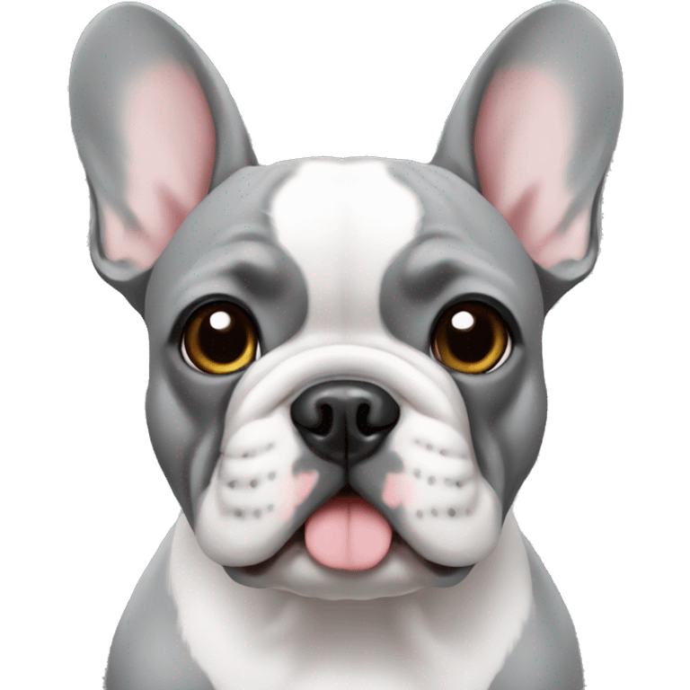 french bulldog grey emoji