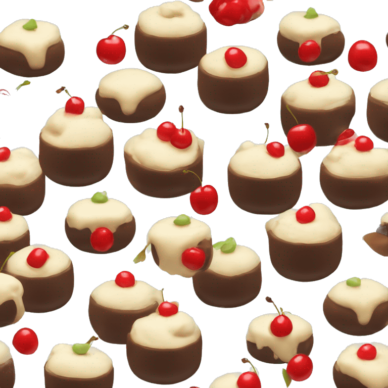 japanese pudding with cherry on top emoji