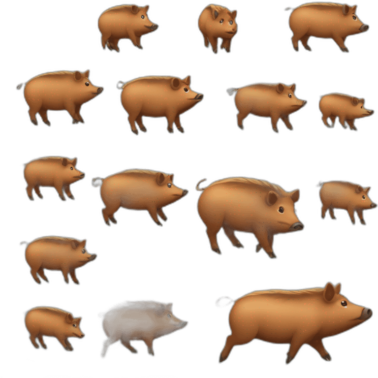 Fatty small round wild boar emoji