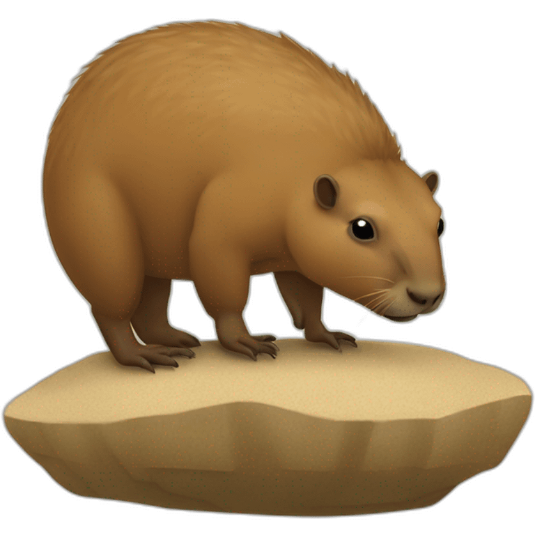 Capibara sur une tortue  emoji