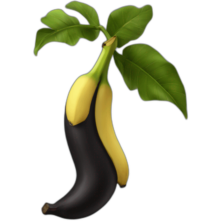 Black banana emoji