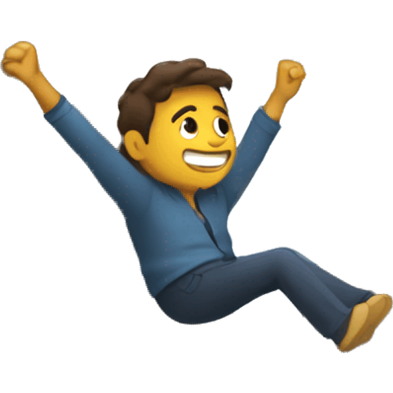 a person hanging off a cliff emoji