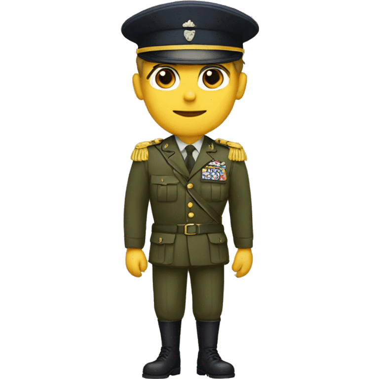 A guy wih a military dress emoji