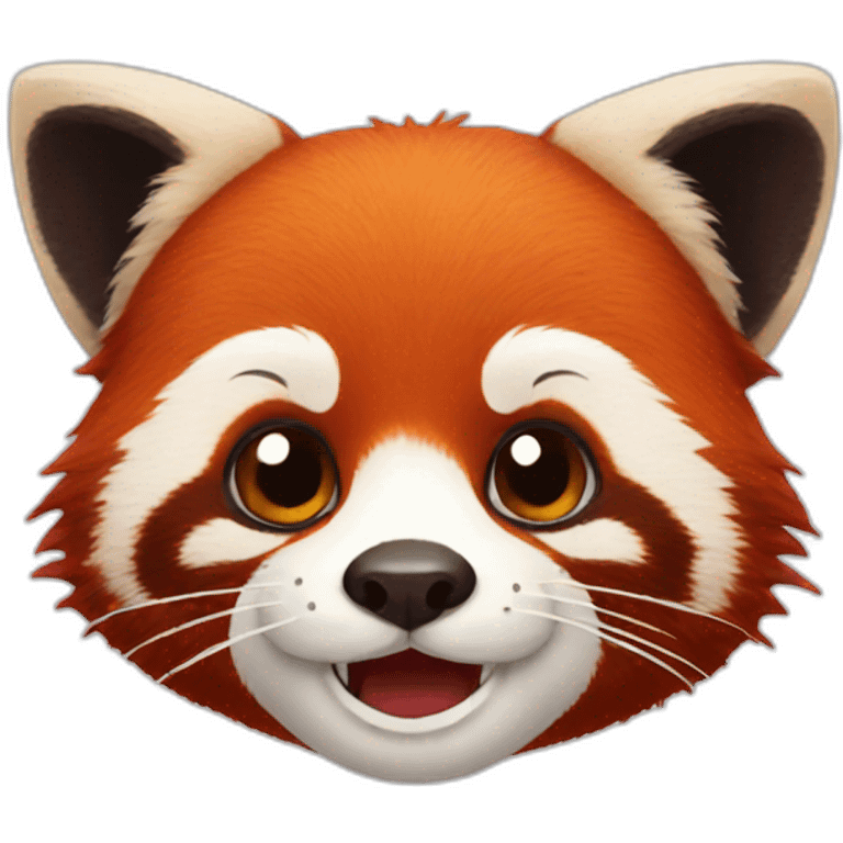 Red panda with different emotion  emoji