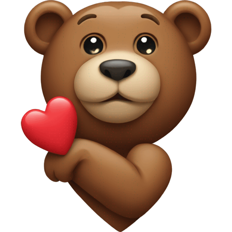 Heart with bear  emoji