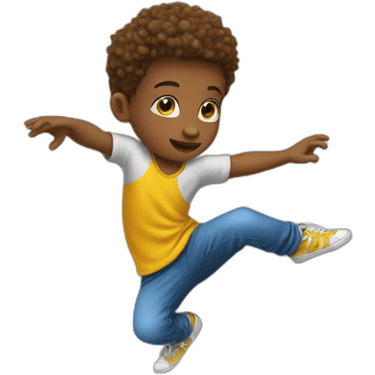 kid break dancer emoji