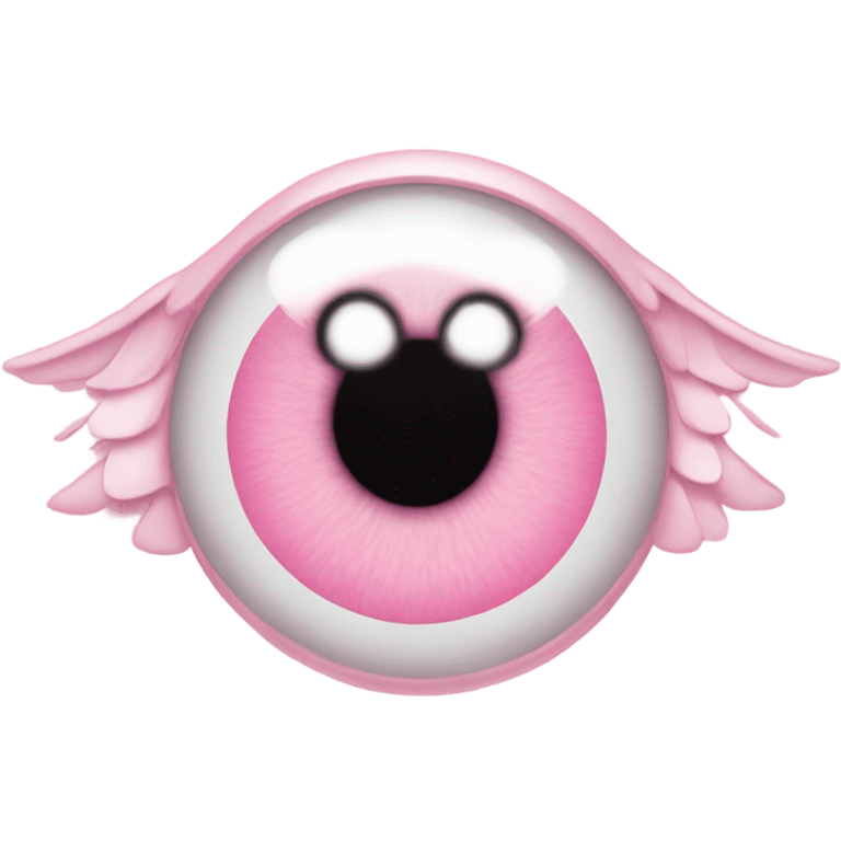 Light pink eye with wings emoji