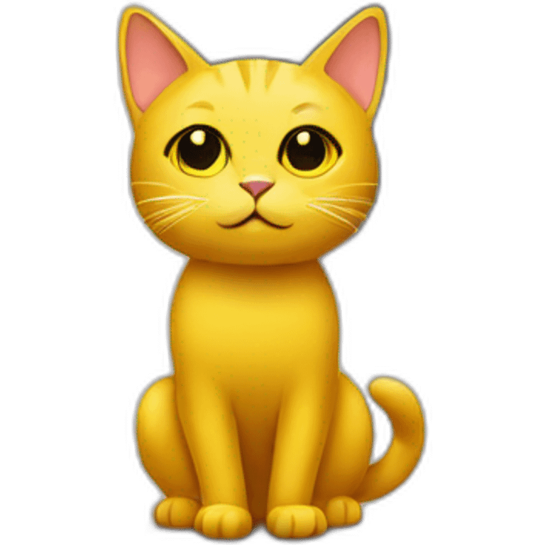 Cat yellow in the street emoji