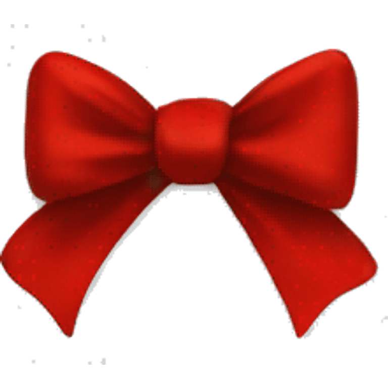 Aesthetic white pillow with red bow emoji