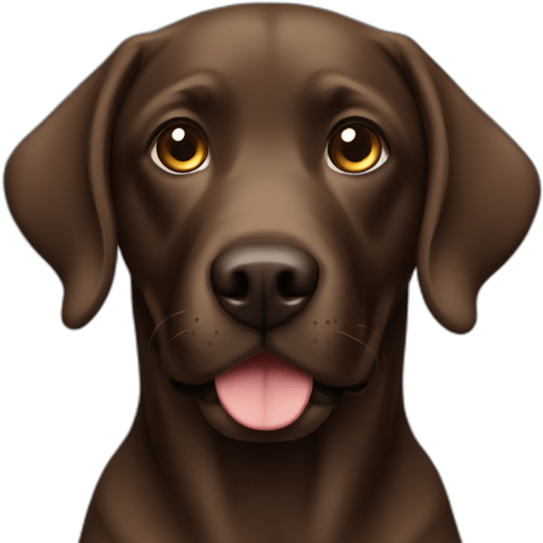 Dark Labrador brown emoji