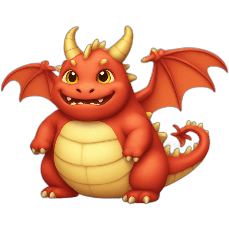 Chubby dragon svg emoji