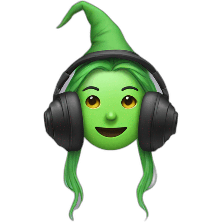 witch headphones emoji