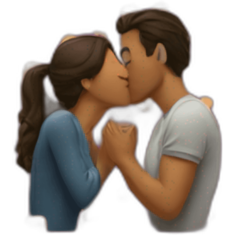 Kissing couple emoji