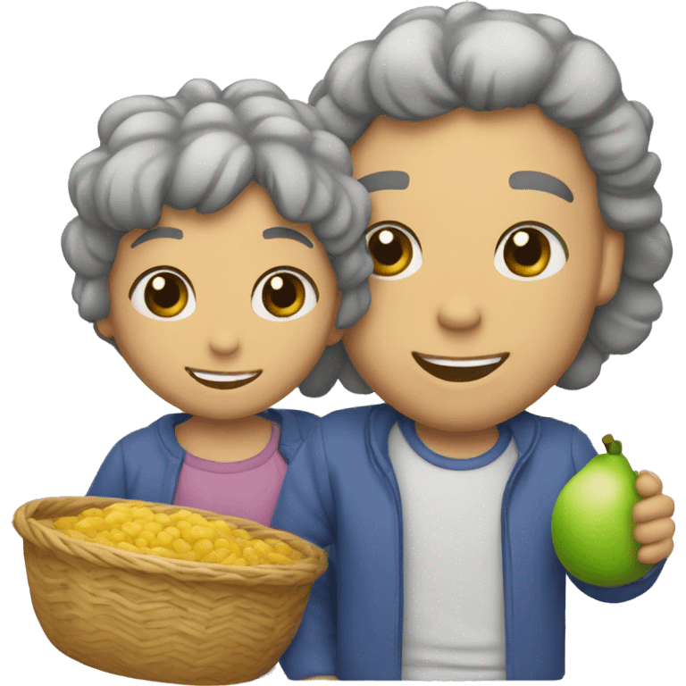 menino com uma prancha emoji