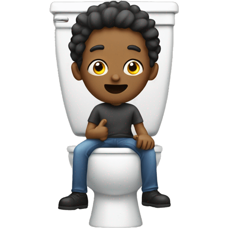 Man on a toilet emoji