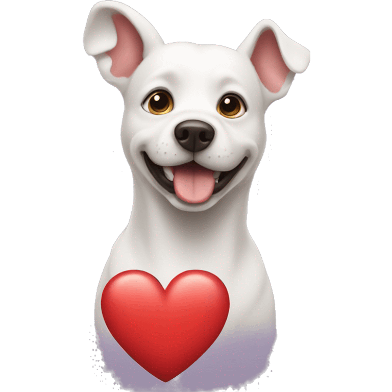 Dog with heart emoji