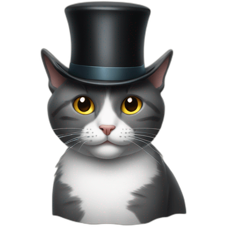 Cat in a top hat emoji