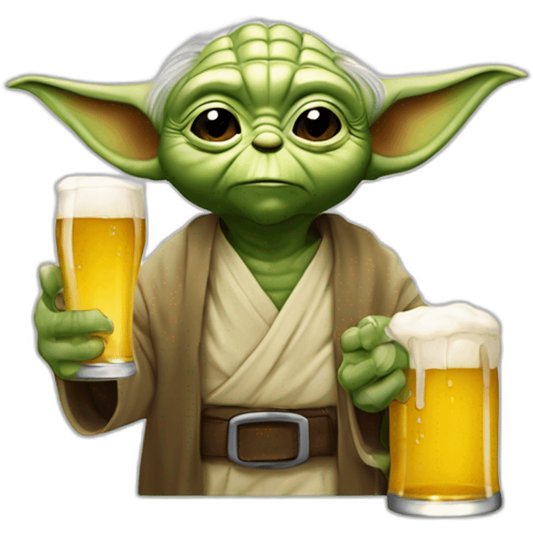 Yoda boit une bière emoji