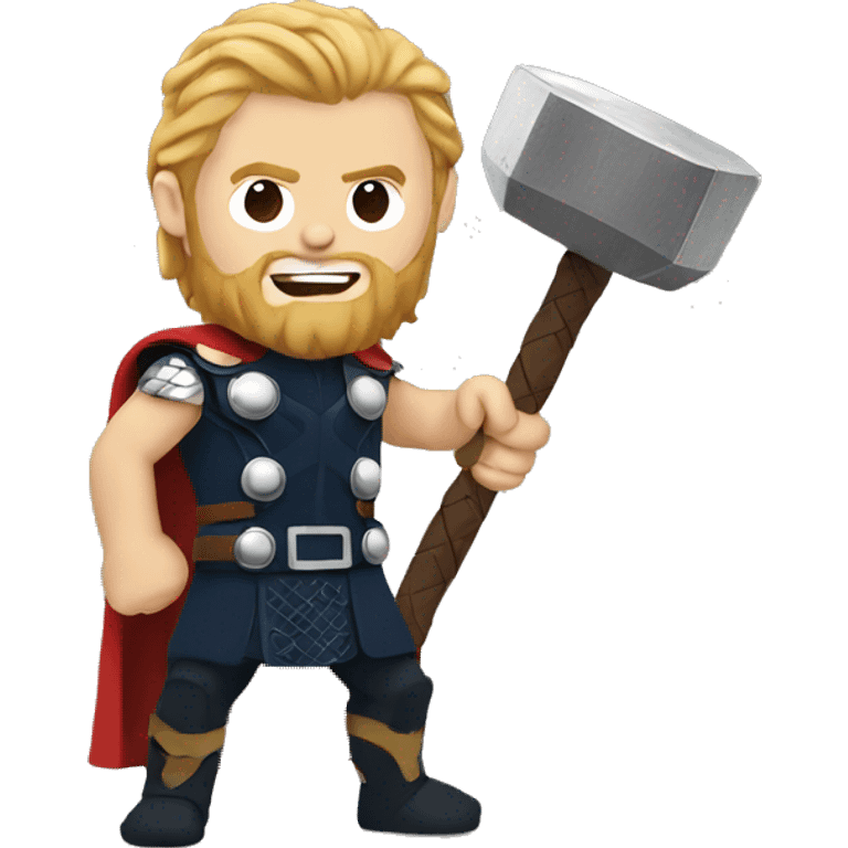 Thor with his hammer emoji