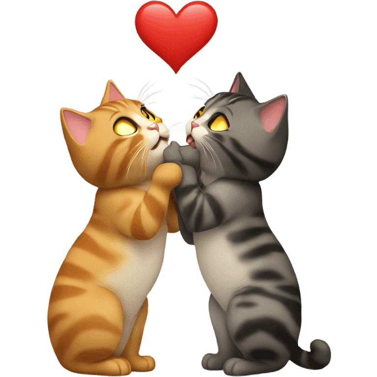 Cats kissing emoji