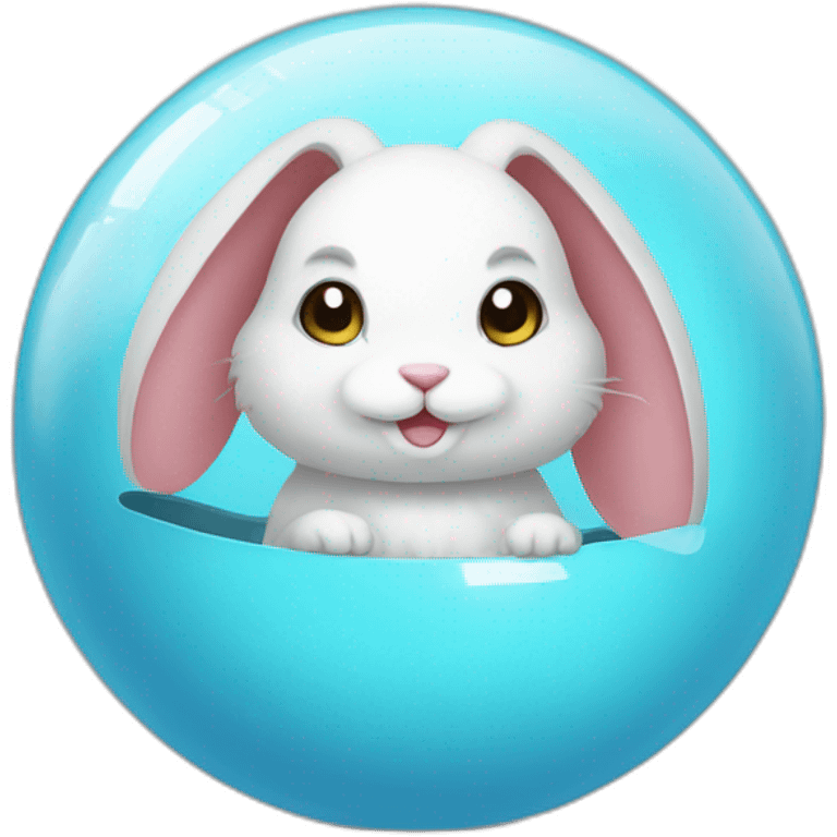 bunny in a ball emoji