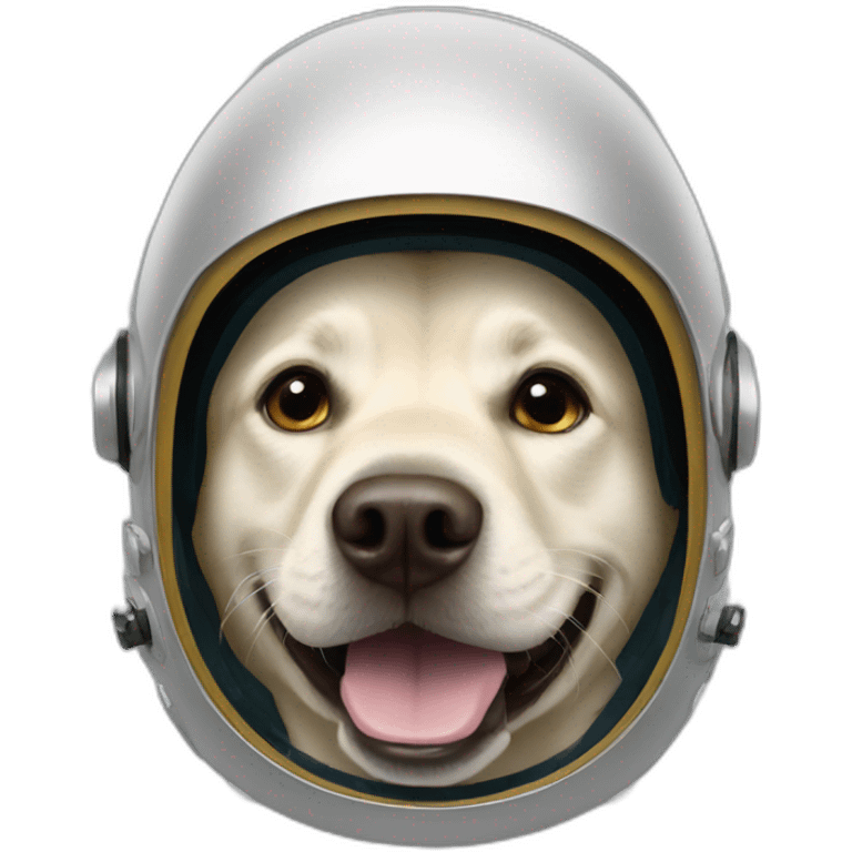 labrador front smile space helmet emoji